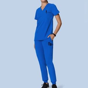 NWT Mandala scrub set. Royal blue. Joggers Large in regular length. Top large.